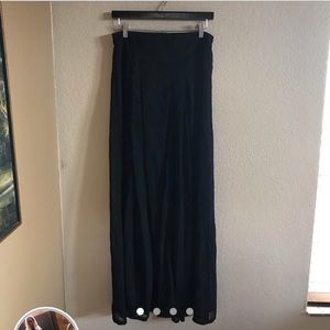 Black sheer maxi skirt